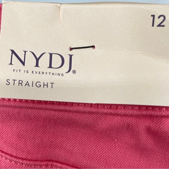 NYDJ Marilyn Straight Ankle Length Pink Punch Size 12 NWT - Picture 12 of 14